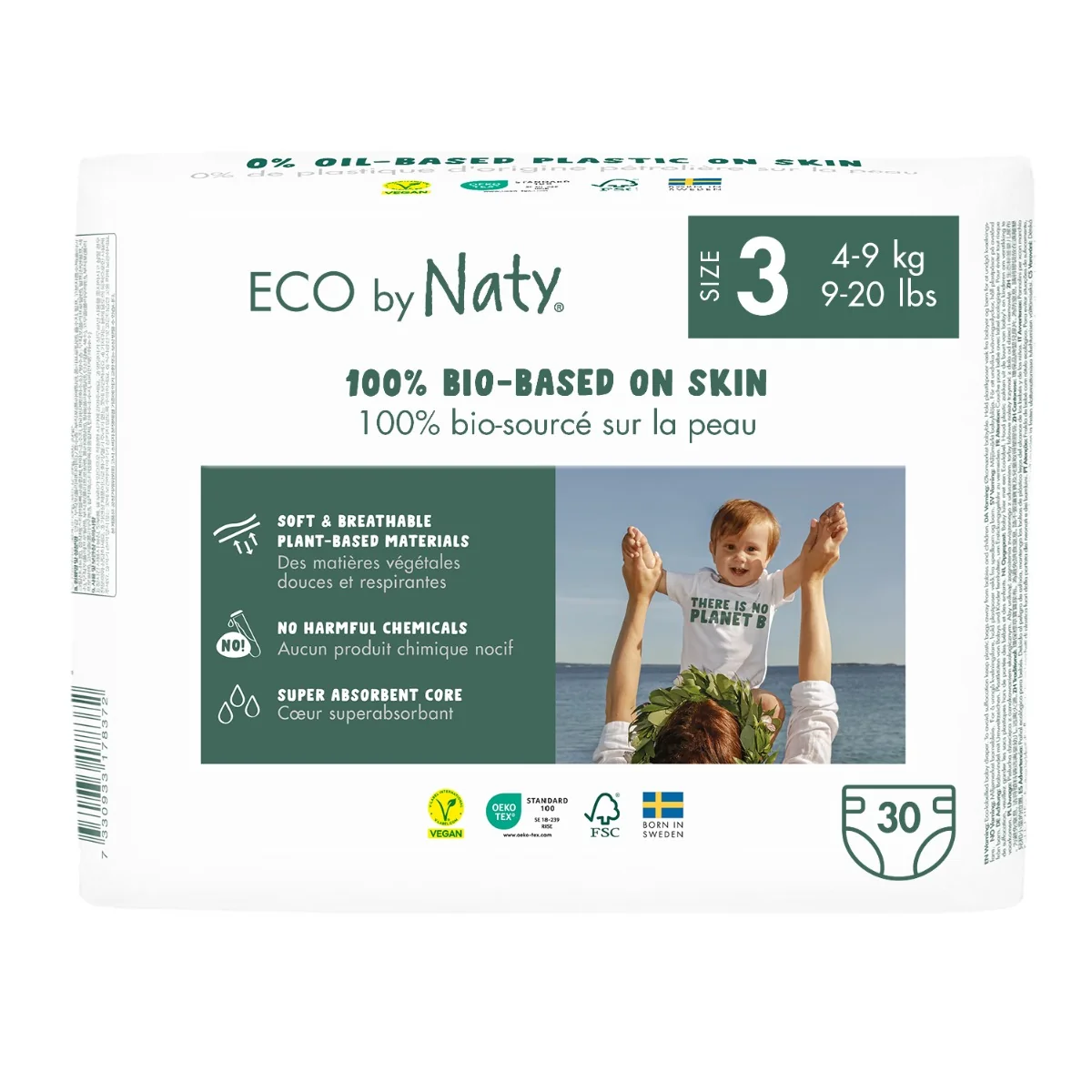 Eco by Naty Plienky Midi 4-9 kg 1×30 ks, plienky