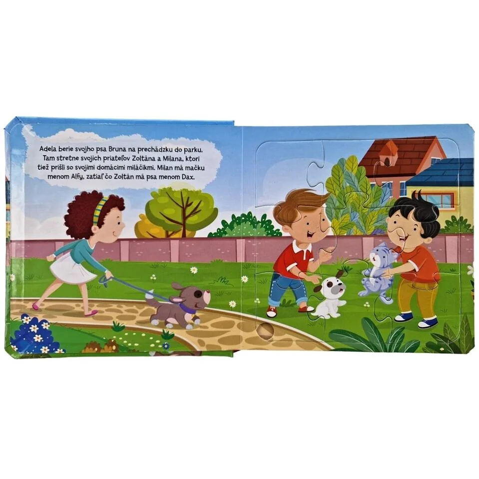 Malé domáce zvieratá kniha puzzle 6x