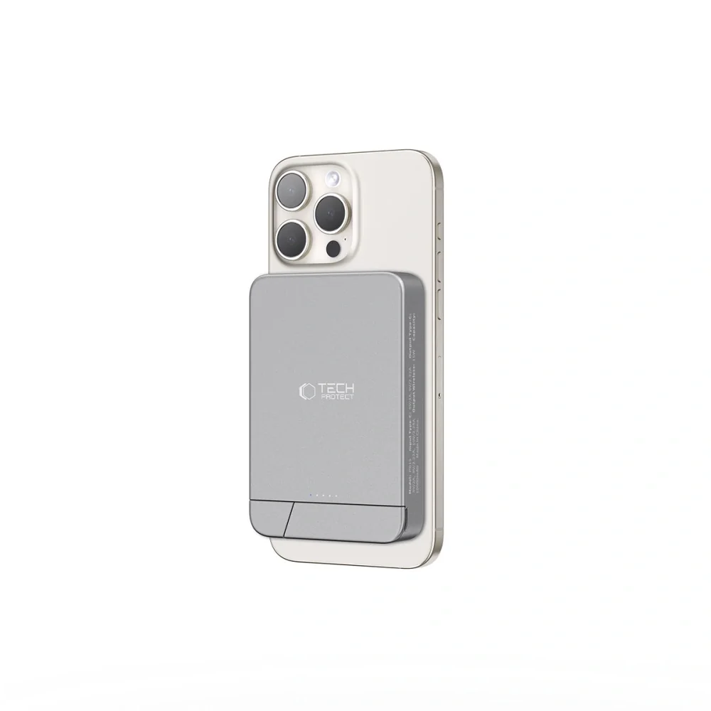 Tech-Protect PB15 LifeMag MagSafe Power Bank 10000mAh, šedé