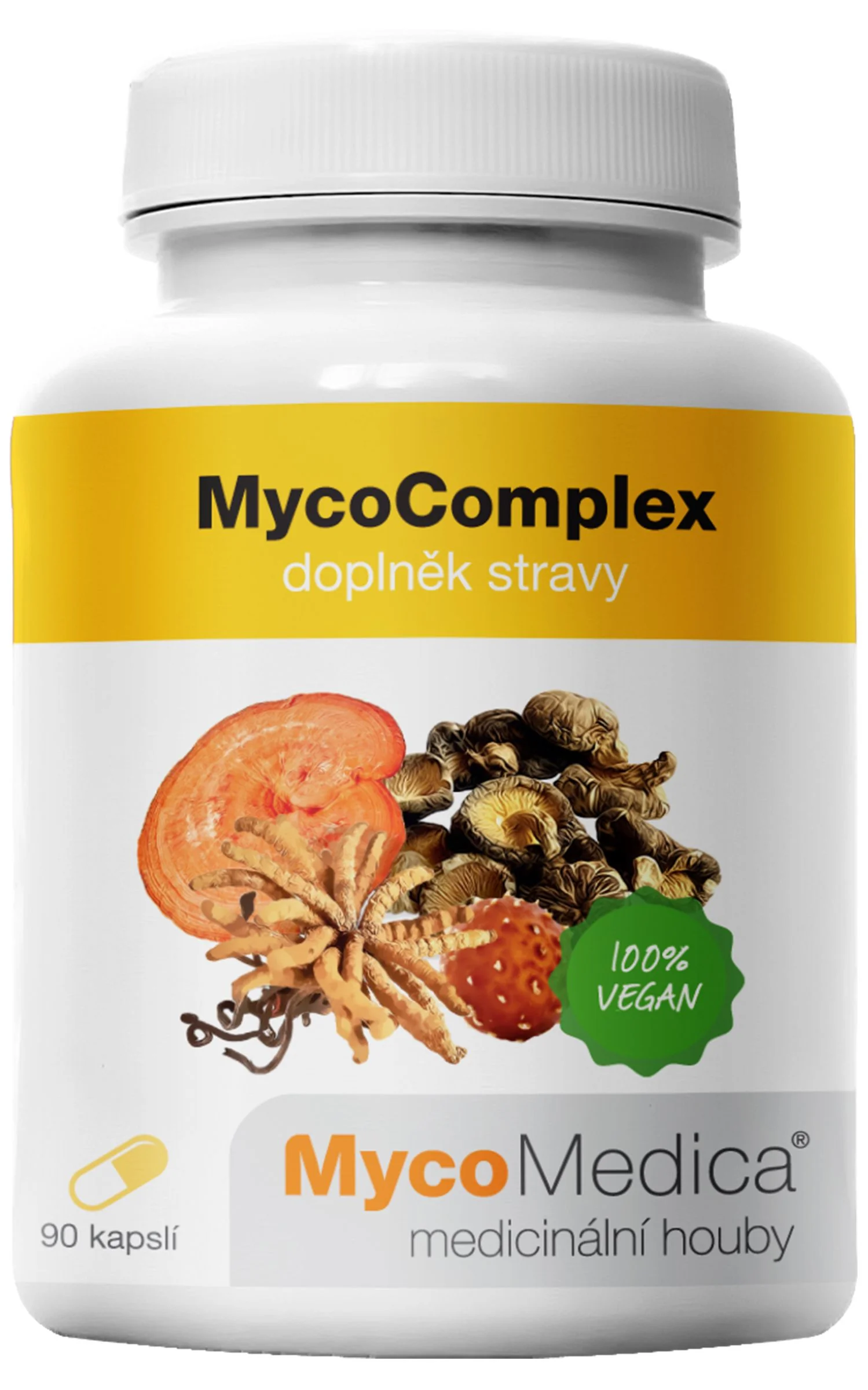 Mycomedica Mycocomplex Vegan 400mg 90cps 1×90 cps, výživový doplnok