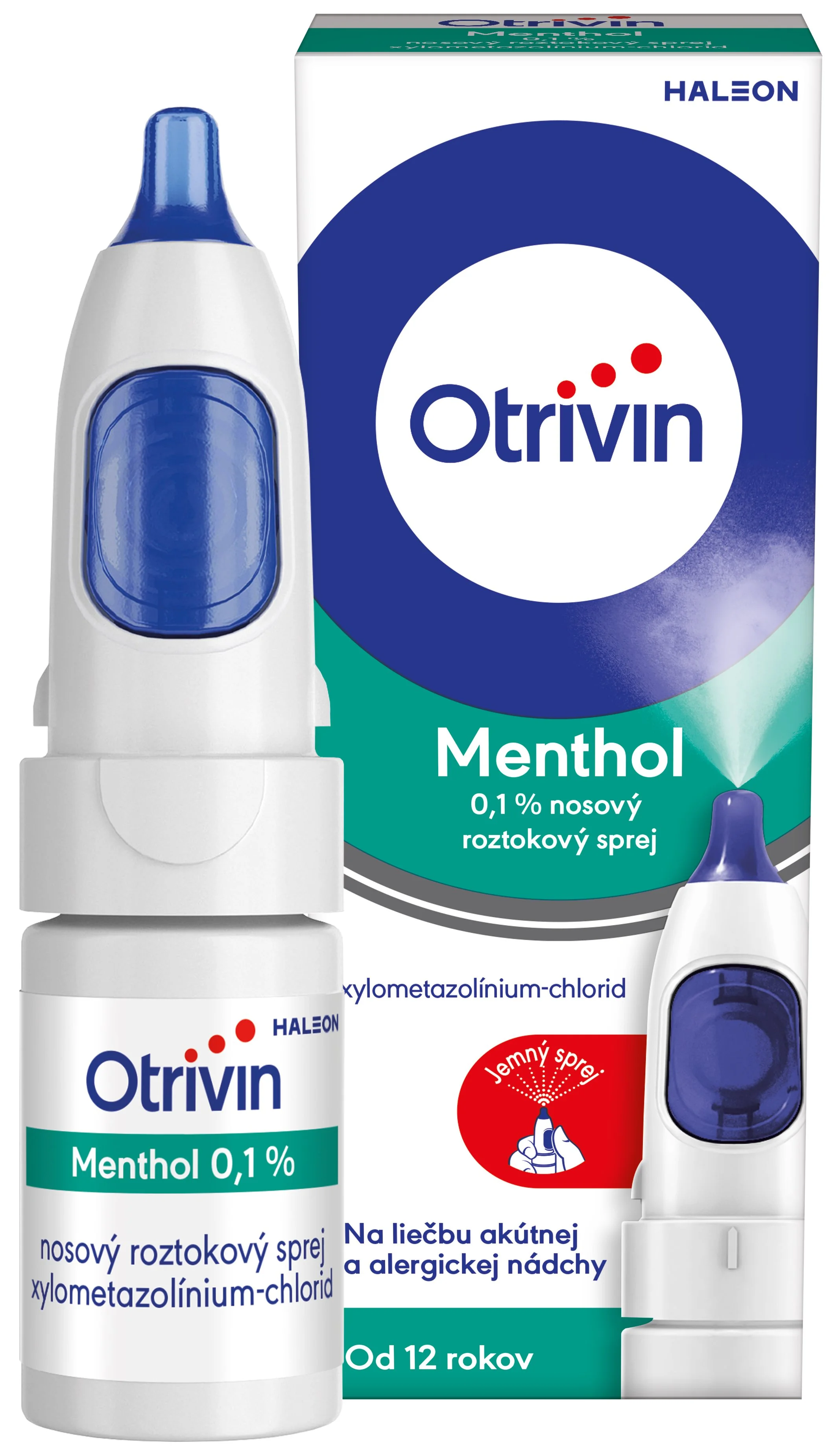 Otrivin Menthol 0,1 % nosový roztokový sprej 10 ml
