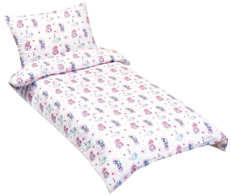 Detské obliečky Junior 90/032 jednorožec 140x200, 70x90 1×1 ks, detské obliečky