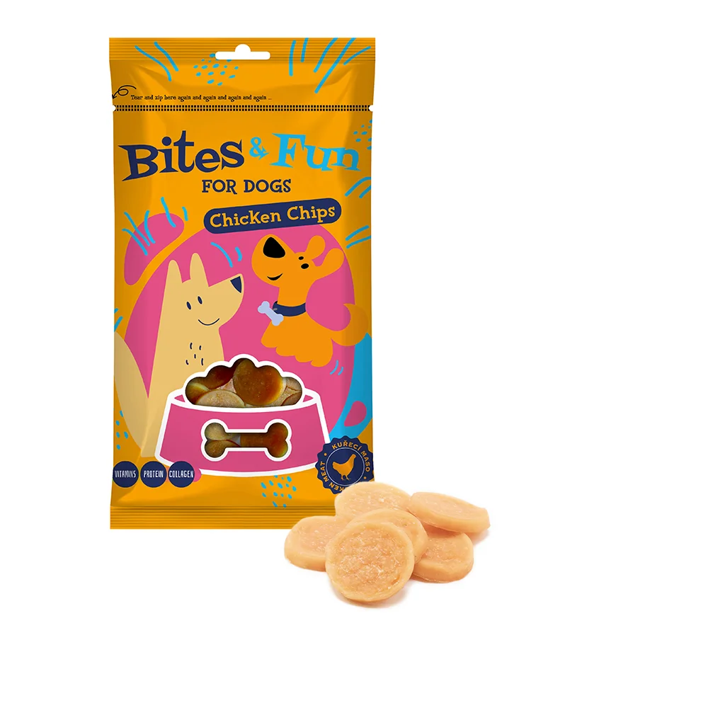 Akinu BITES & FUN Kuracie čipsy pre psov 10 x 85 g