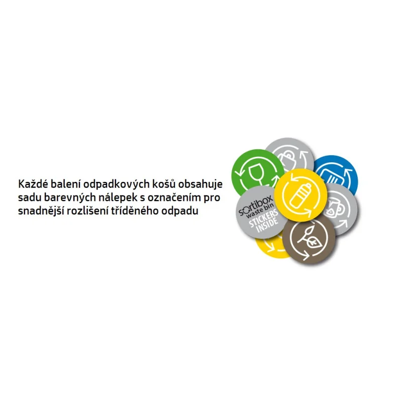 Prosperplast Odpadkový kôš SORTIBOX 4 x 35 l popolavý SORTIBOX 4 x 35 l popolavý IKWB35S4-427C