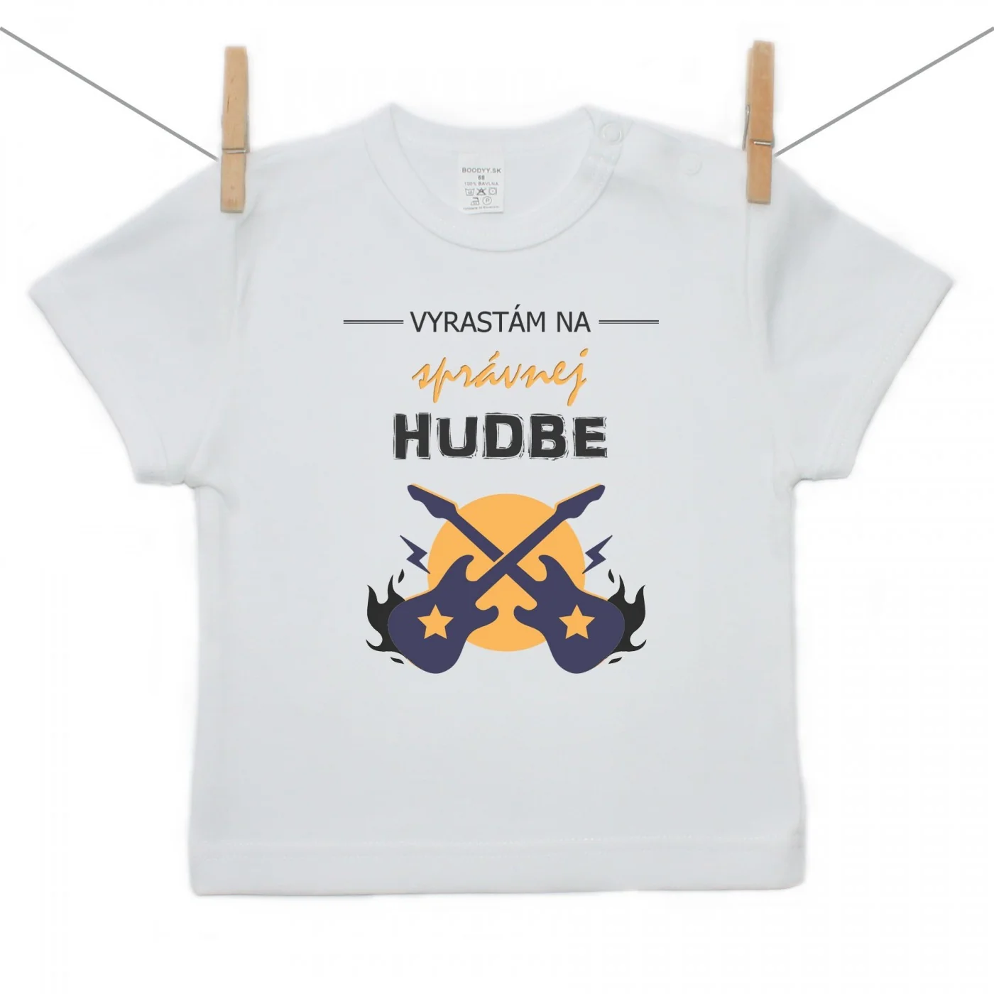 Boodyy Tričko s krátkym rukávom Vyrastám na správnej hudbe Veľkosť: 104