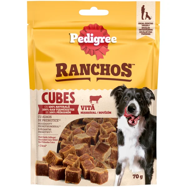 Pedigree pochúťka Ranchos Cubes hovädzie 70g 70 g