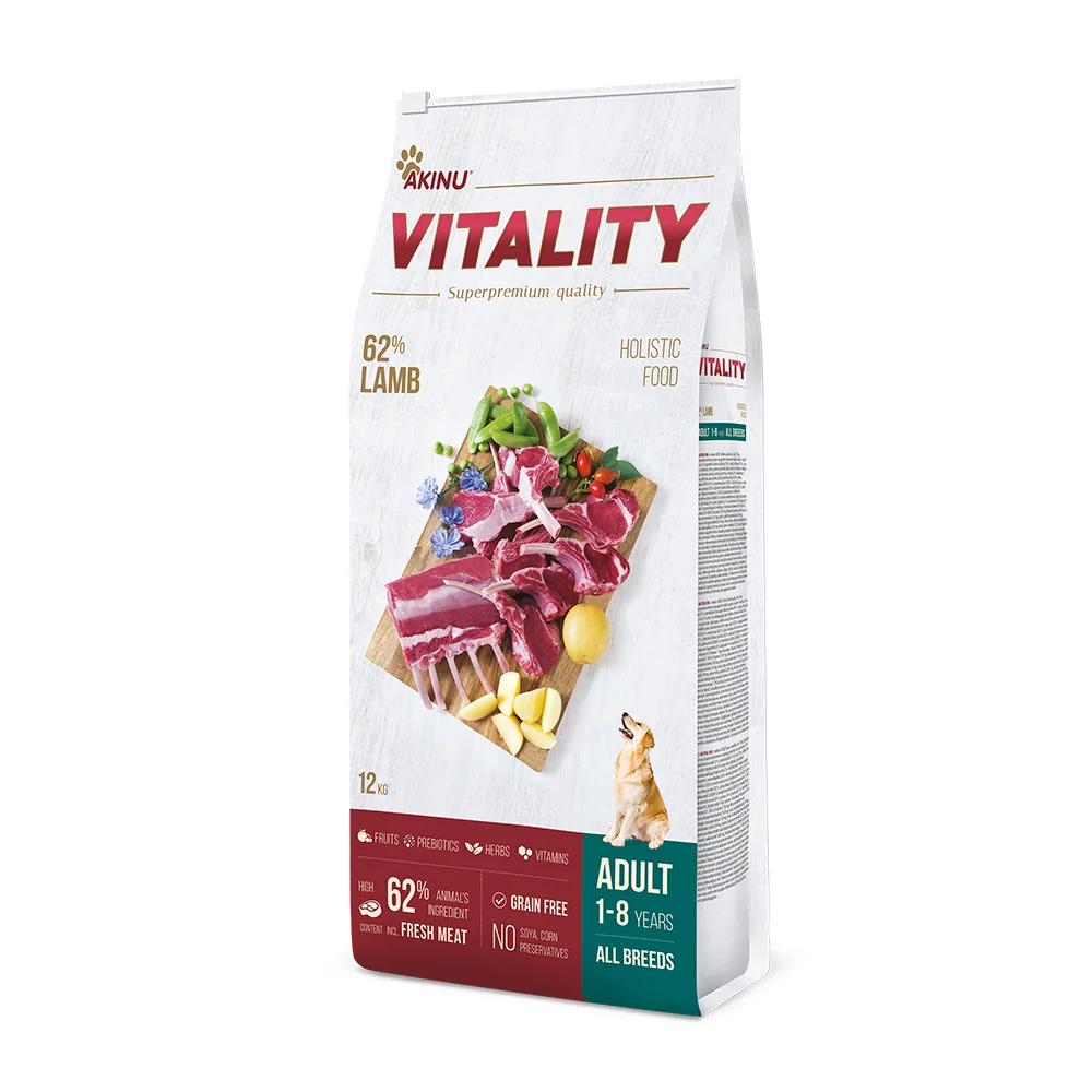 Akinu VITALITY jahňacie granule pre psy hypoalergénne 12 kg