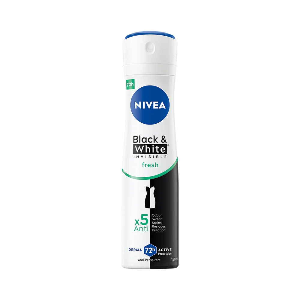 NIVEA Anti-perspirant BLACK & WHITE Fresh 1×150 ml, antiperspirant