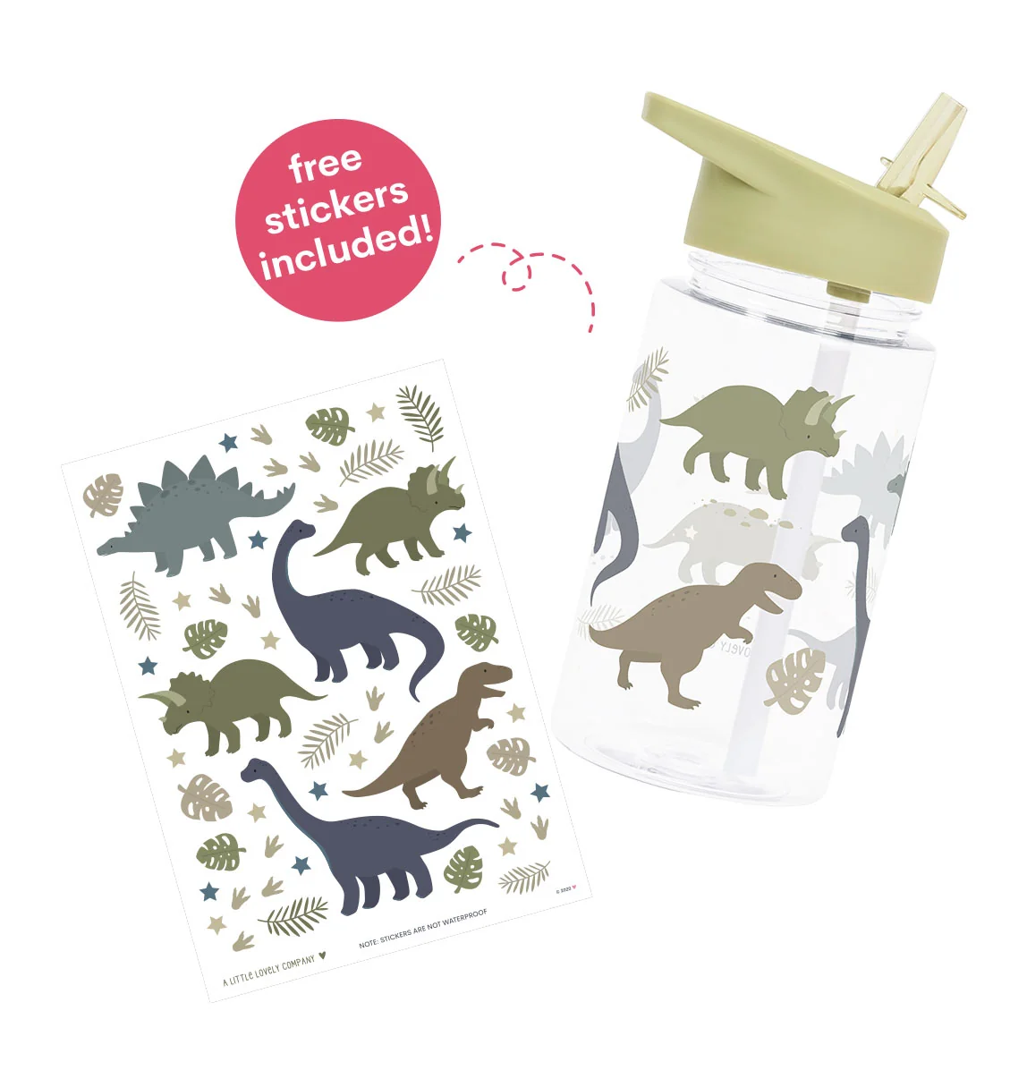 A Little Lovely Company - fľaša na pitie - dinosaury