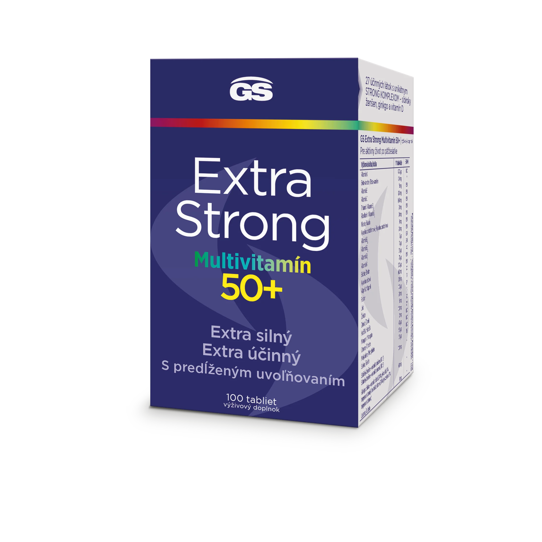GS Extra Strong Multivitamin 50+, 100 tbl 1×100 tbl, výžívový doplnok