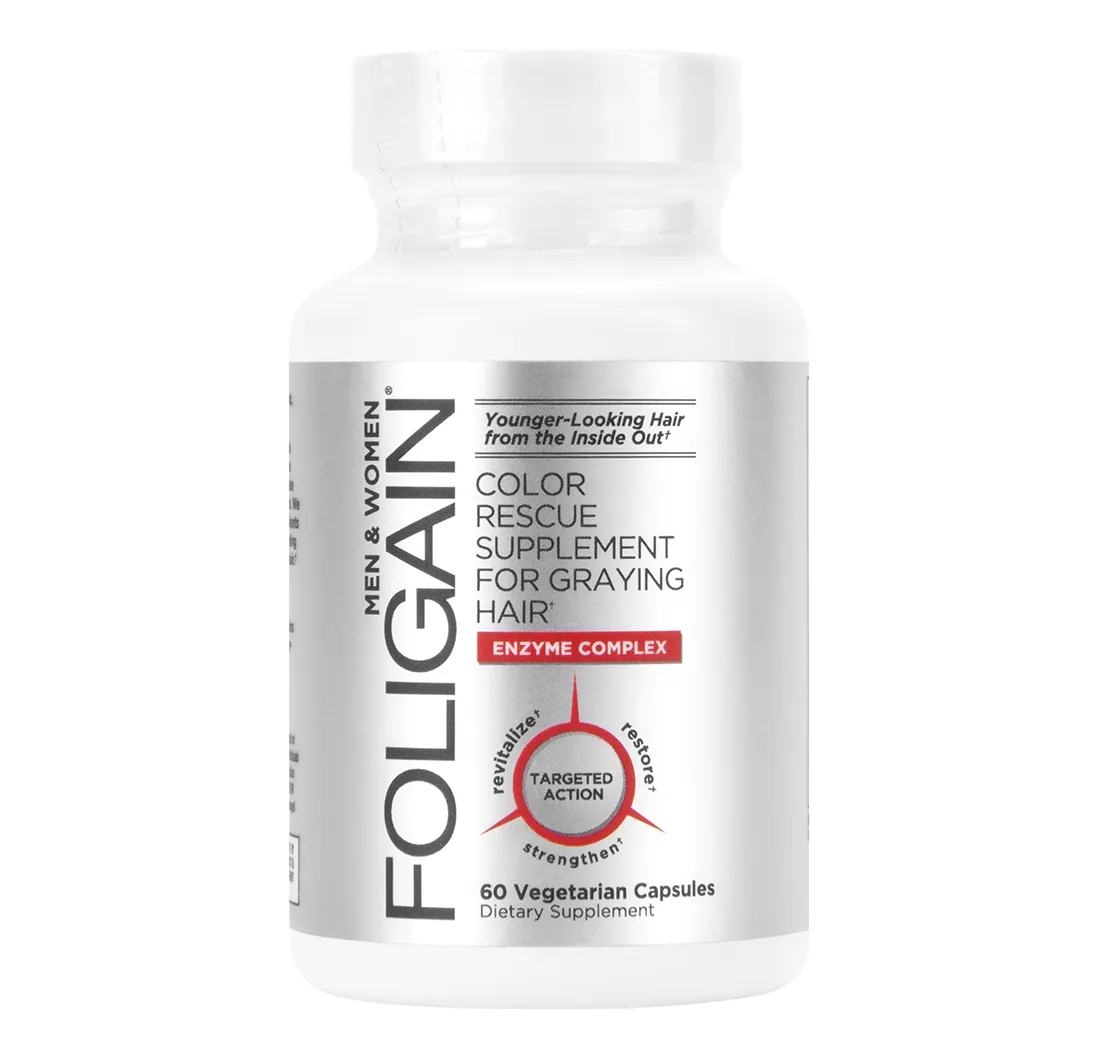 Foligain tablety proti šediveniu vlasov 60 tbl, výživový doplnok