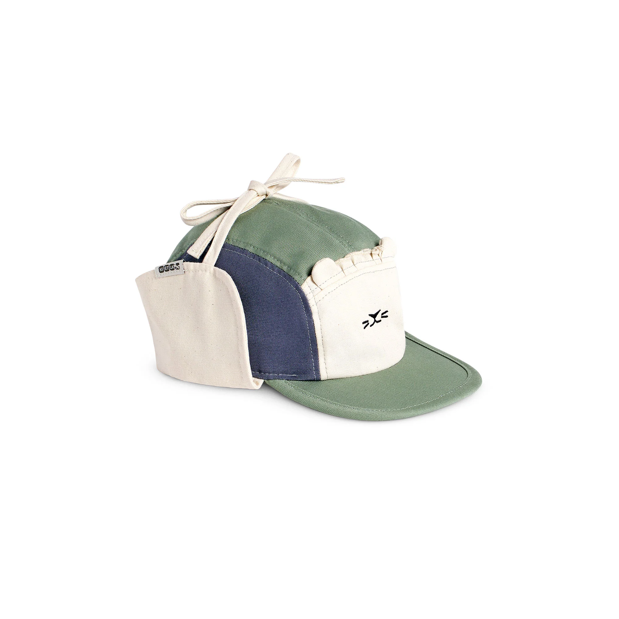 KiETLA šiltovka LION s ochranou krku s UV ochranou 44-48 cm - Green Blue