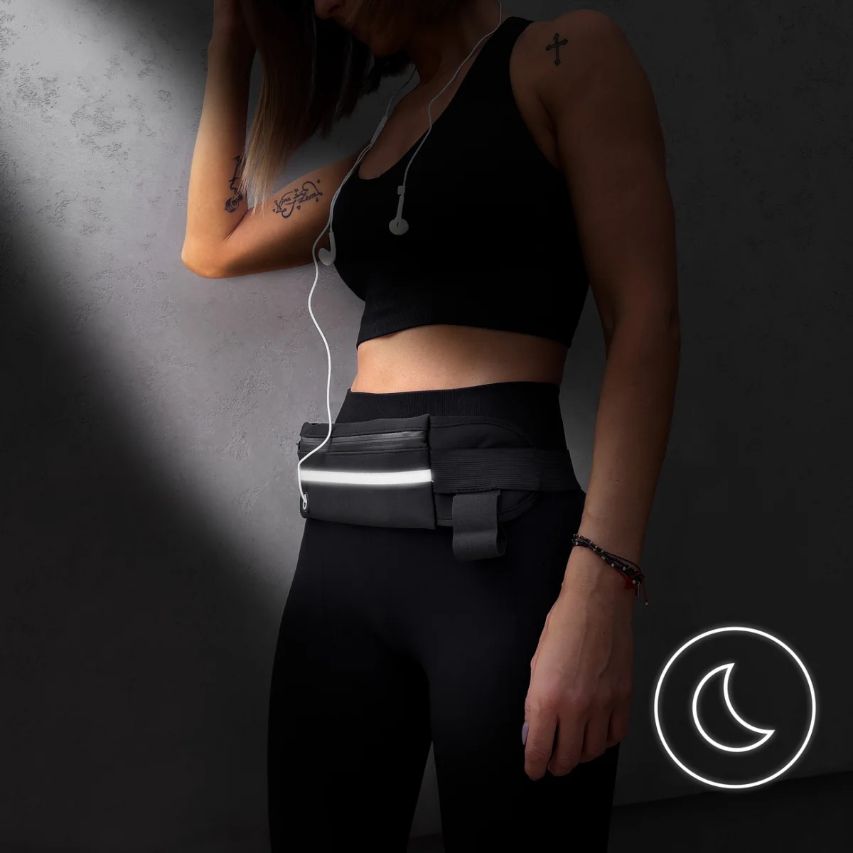 MG Running Belt bežecký opasok čierny