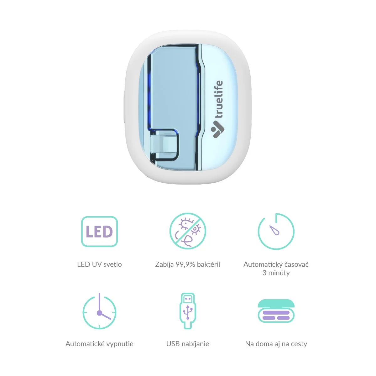 TrueLife SonicBrush UV Sterilizer 1×1 ks, UV sterilizátor zubných kefiek