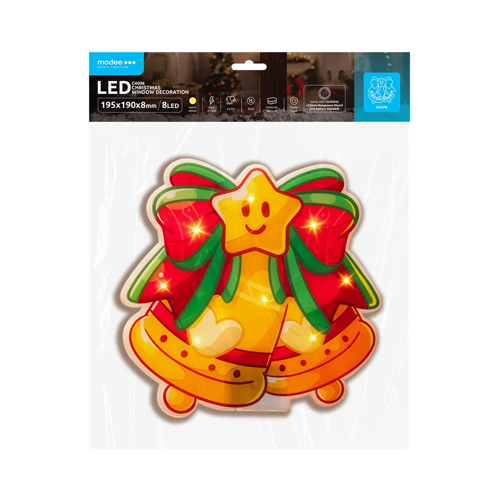 Modee Lighting LED dekorácia do okna C4006 zvončeky