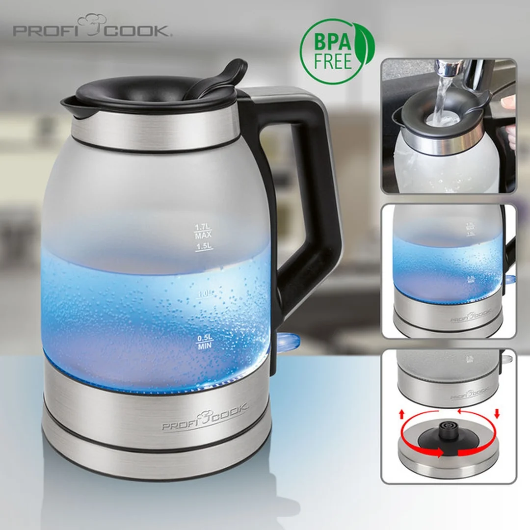 ProfiCook WKS 1215 G rýchlovarná kanvica sklenená 1,7 l