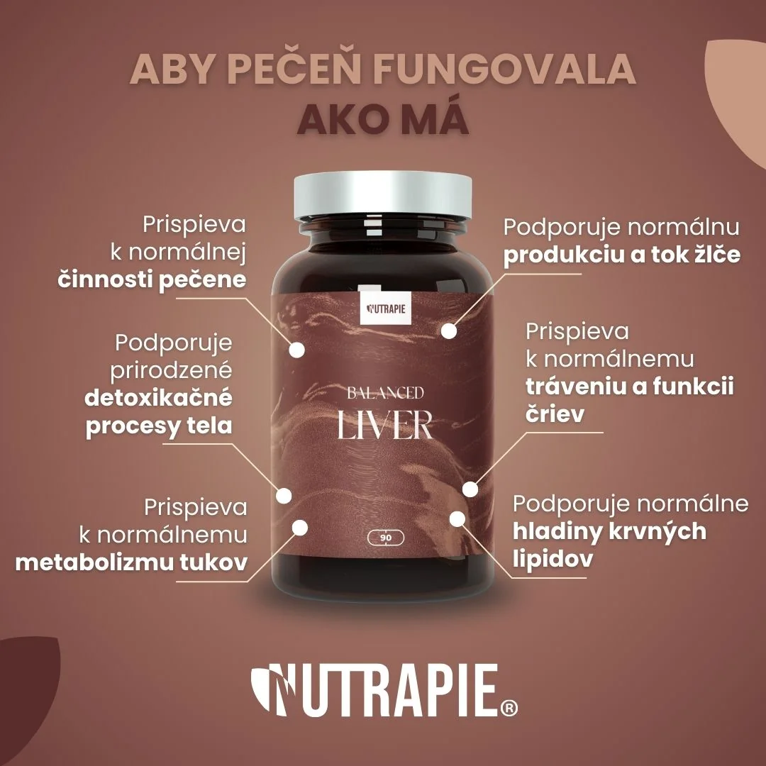Nutrapie Balanced Liver 1×90 kapsúl, výživový doplnok na pečeň