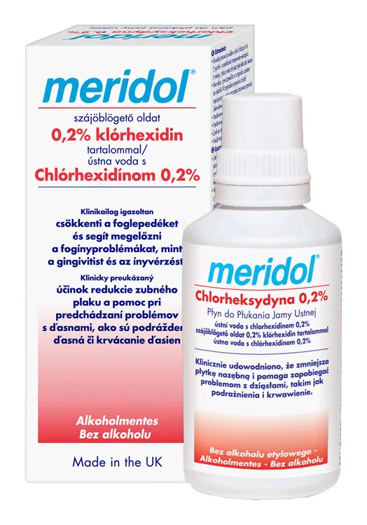 Meridol ústna voda s Chlorhexidinom 0,2 % 1×300 ml, bez alkoholu