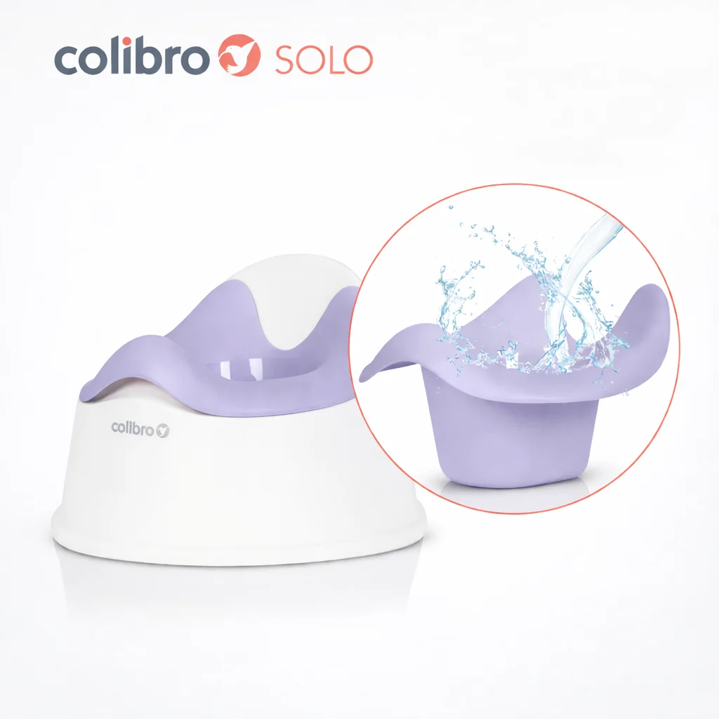 Detský nočník, ergonomický Solo cool – lila, biely