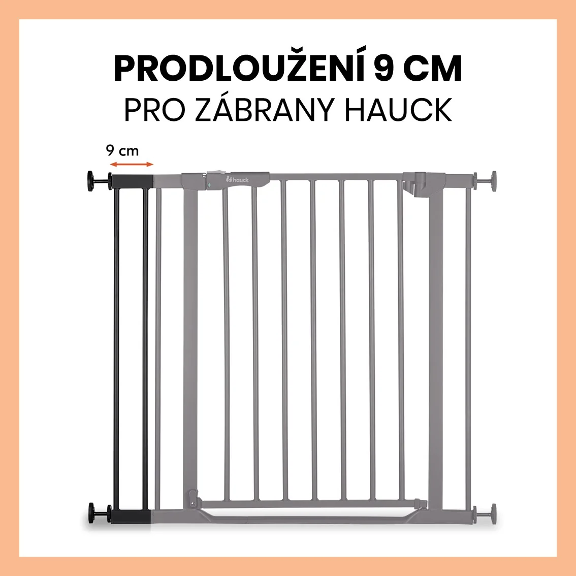 Hauck Open N Stop 2 rozšírenie zábrany 9 cm čierne