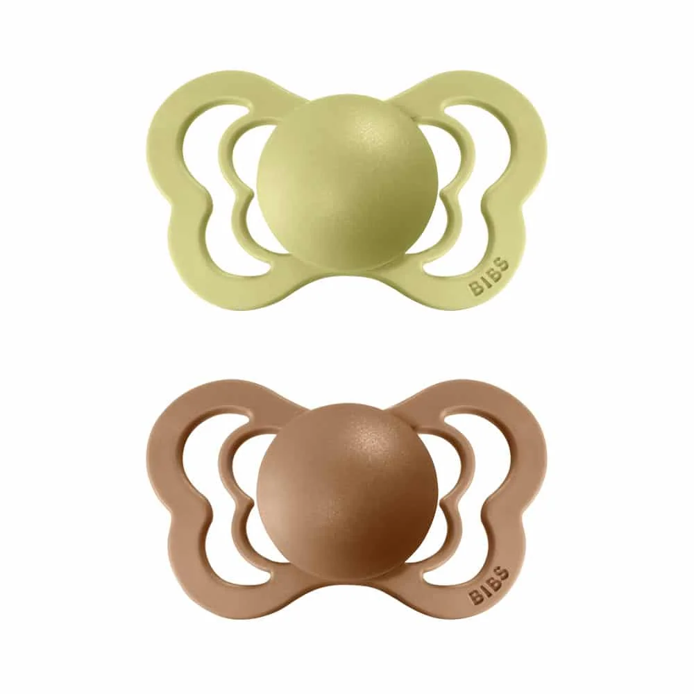 BIBS Couture ortodontické cumlíky zo silikónu 2ks veľkost 1 - Meadow / Earth