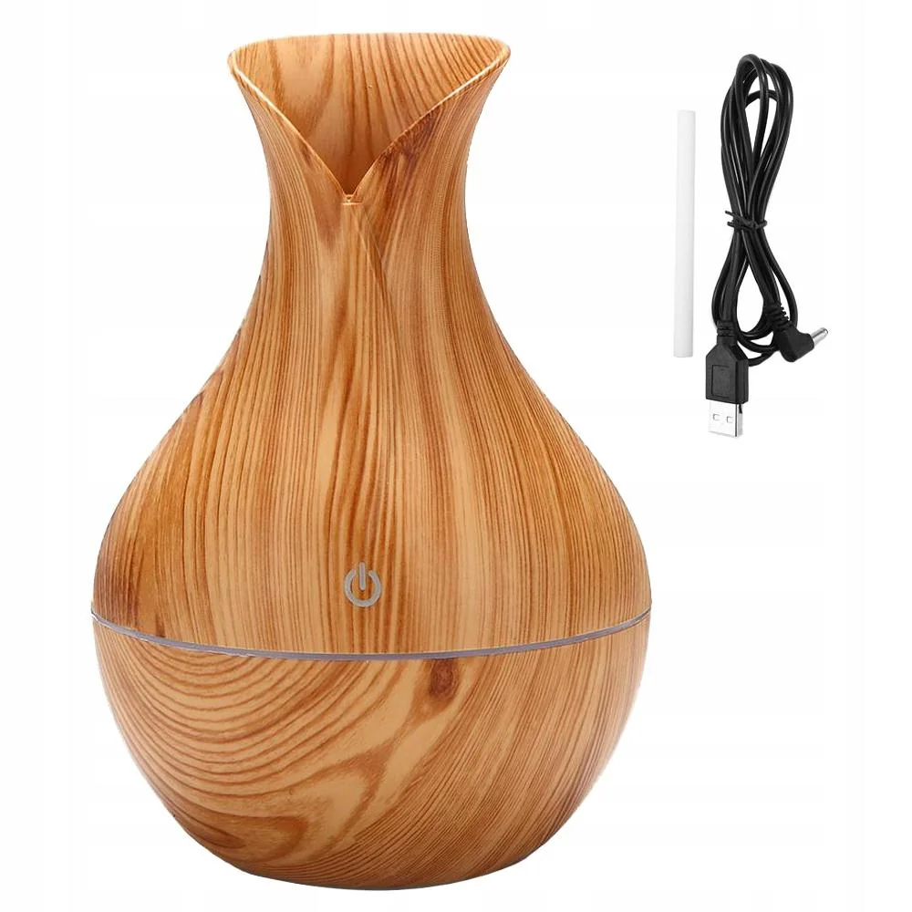 Ultrazvukový difúzor zvlhčovača vzduchu v tvare Tmavohnedá, USB, LED
