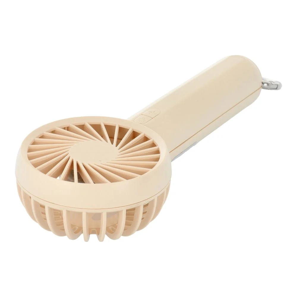 Ručný ventilátor s LED svetlom, béžový