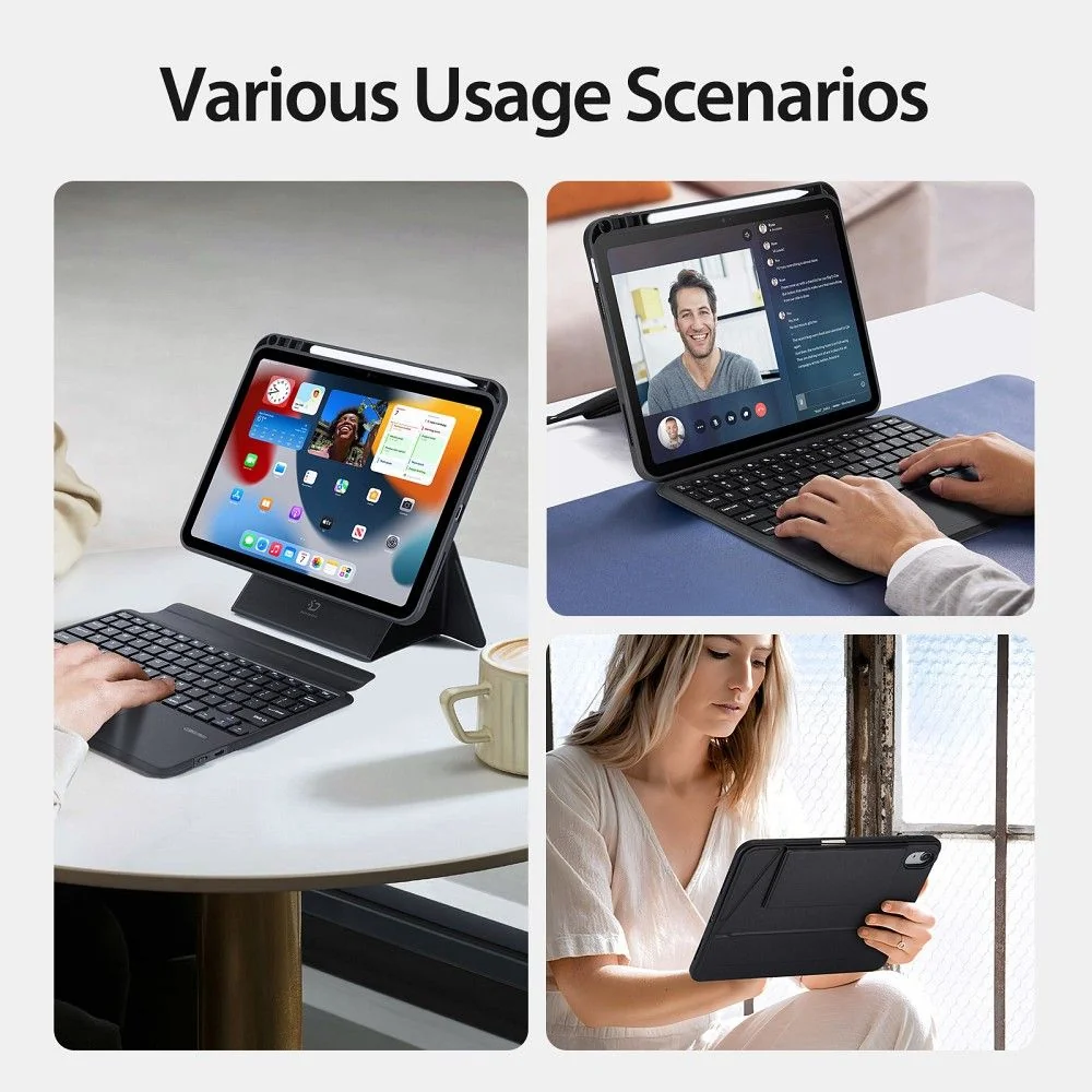 Dux Ducis DK puzdro s klávesnicou na iPad 10.9'' 2022 10gen, čierne