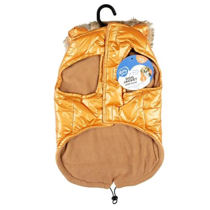 DUVO+ zimná bunda pre psov XL 70cm oranžová 
