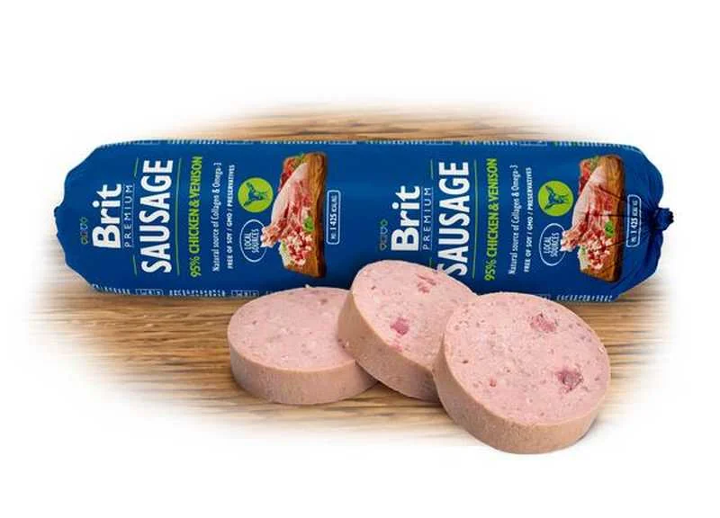 Brit Sausage Chicken & Venison 800g 1×800 g, saláma pre psy