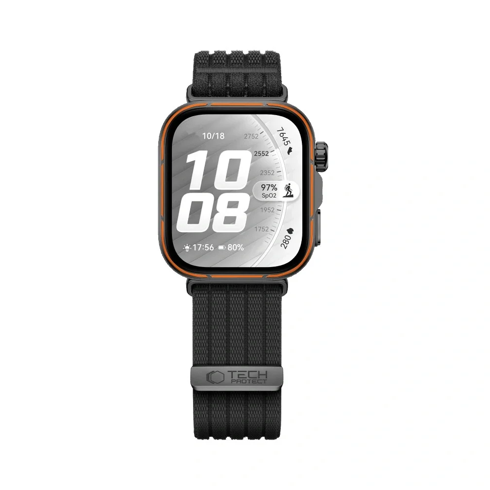 Tech-Protect Nylon remienok na Huawei Watch Fit 3 / 4 / 4 Pro / 5 / 5 Pro, black