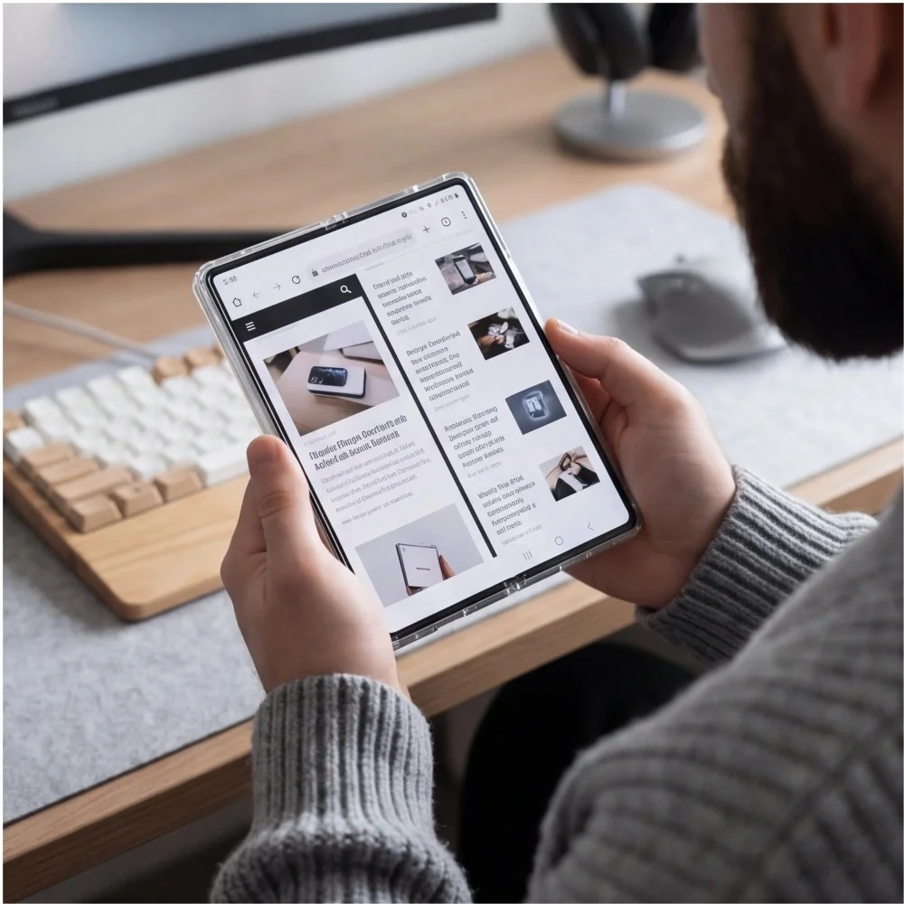 Tech-Protect FlexAir Hybrid kryt na Samsung Galaxy Z Fold 8 Ultra, priesvitný