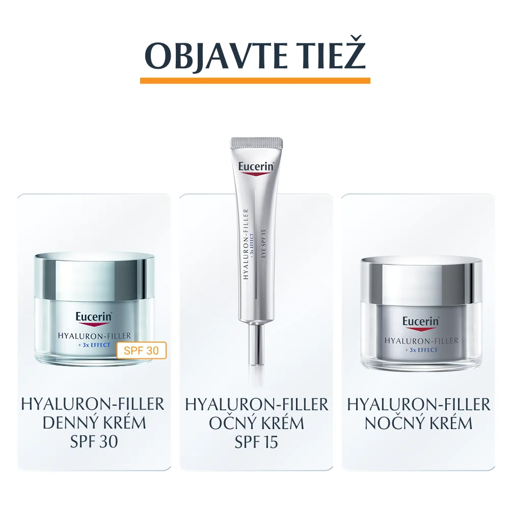Eucerin HYALURON-FILLER 3x EFFECT Vitamin C booster 1×7,5 ml,  po 7 dňoch viditeľný výsledok