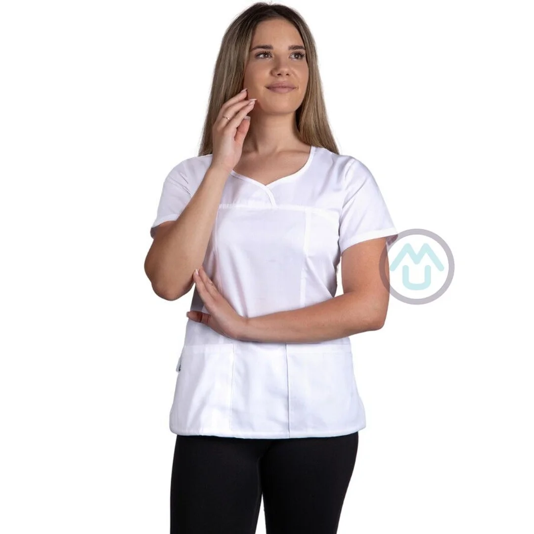 Dámska zdravotnícka blúza INESS - biela 2XL