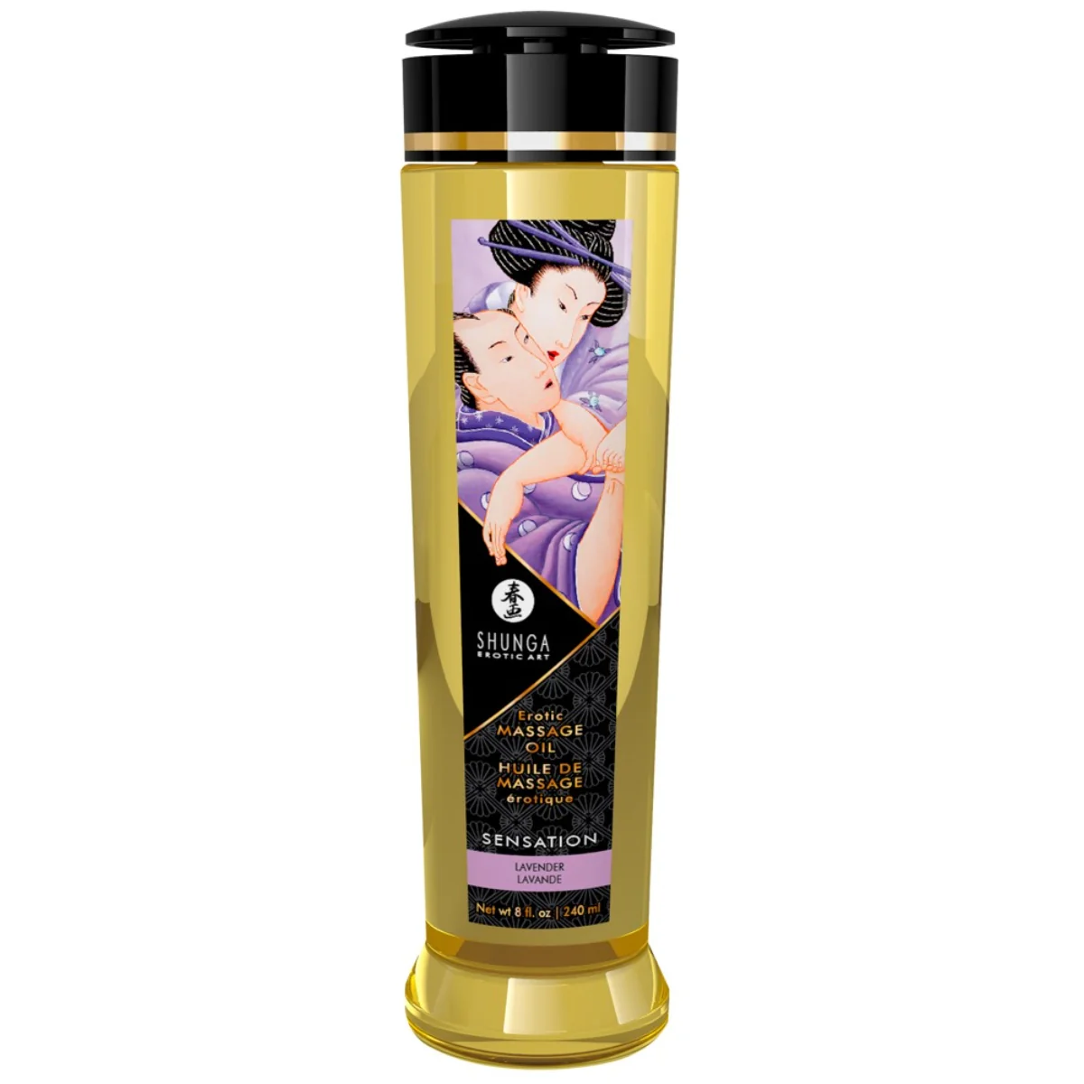 Shunga Sensation erotický masážny olej Levanduľa 240ml