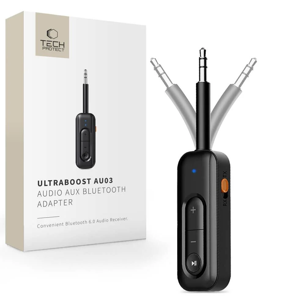 Tech-Protect AU03 Bluetooth audio adaptér, čierny