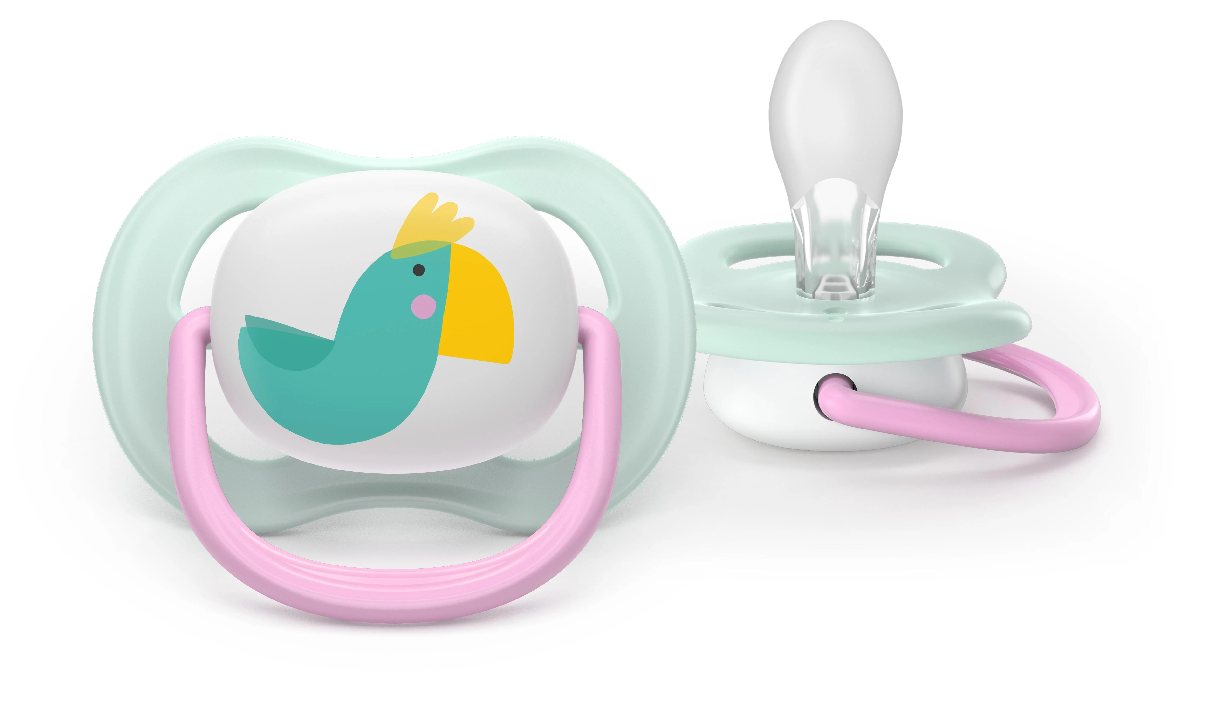 Philips AVENT - Cumlík Ultra air s obrázkom SCF080/24, 0-6 m, dievča 2 ks