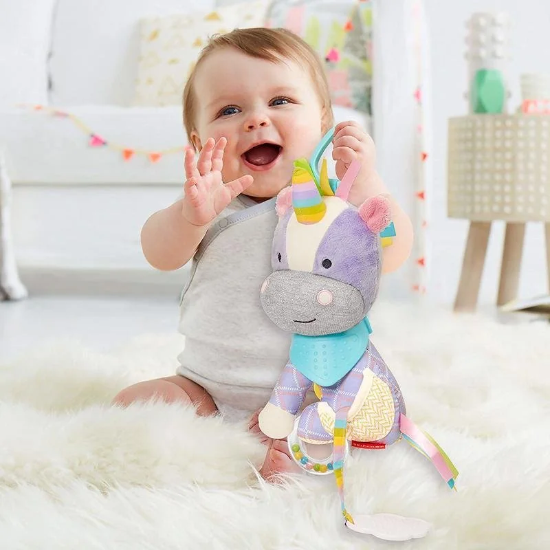 Hračka aktívna na C krúžku Bandana Buddies Jednorožec 0m+