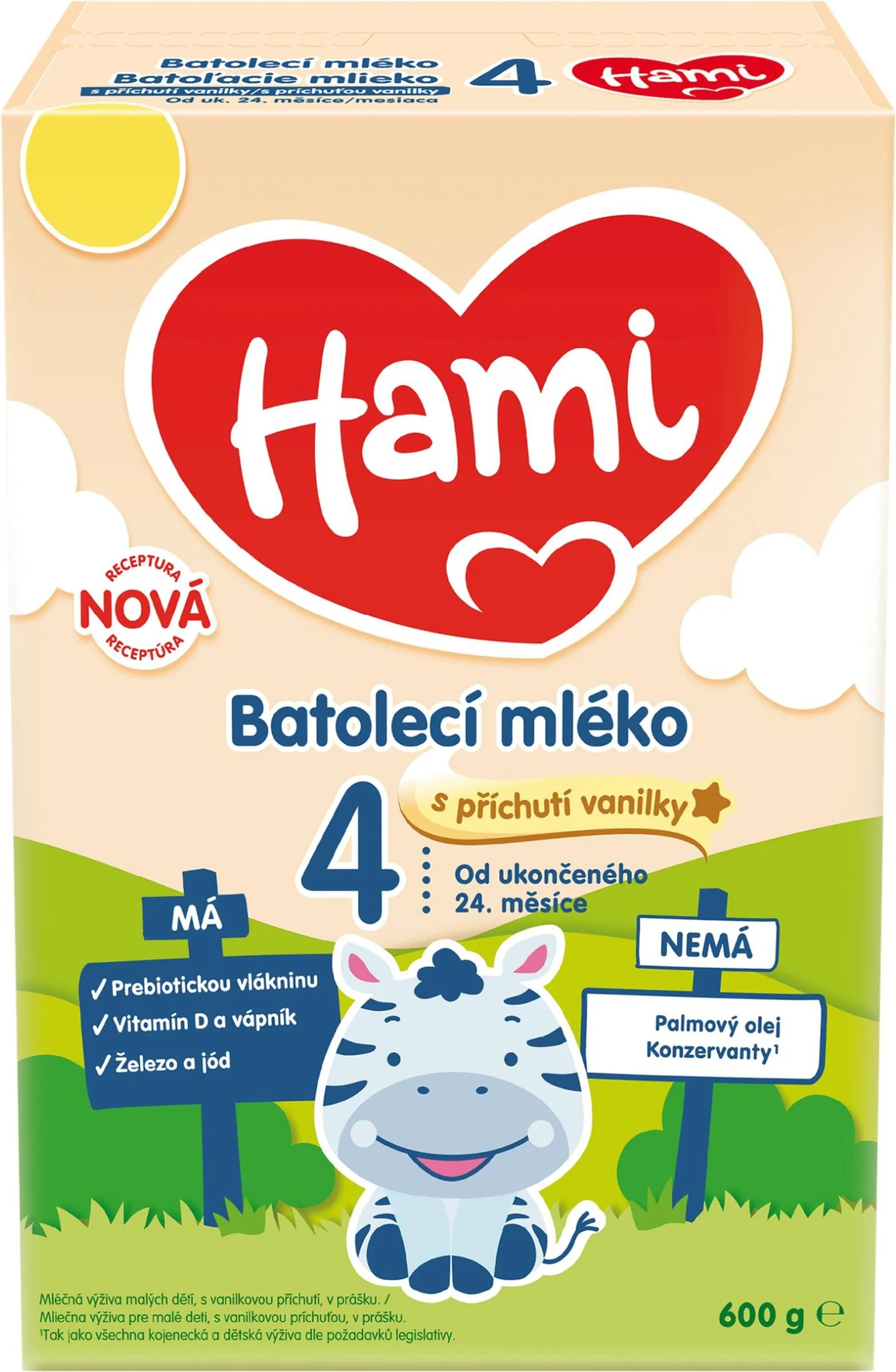 Hami 4 s príchuťou vanilky 600g 1×600 g, mliečna výživa