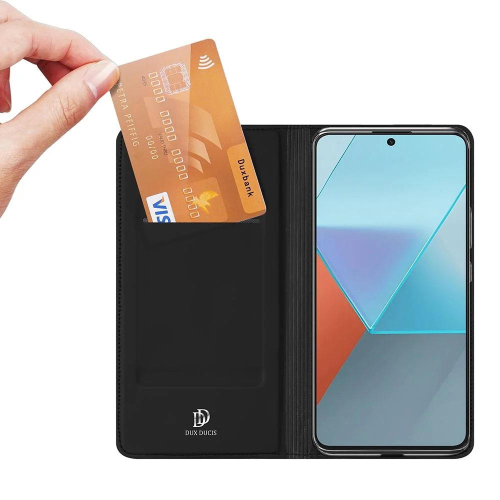 Dux Ducis Skin Pro knižkové puzdro na Xiaomi Redmi Note 13 Pro 5G čierne
