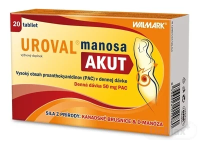 WALMARK UROVAL manosa AKUT 1×20 tbl, výživový doplnok