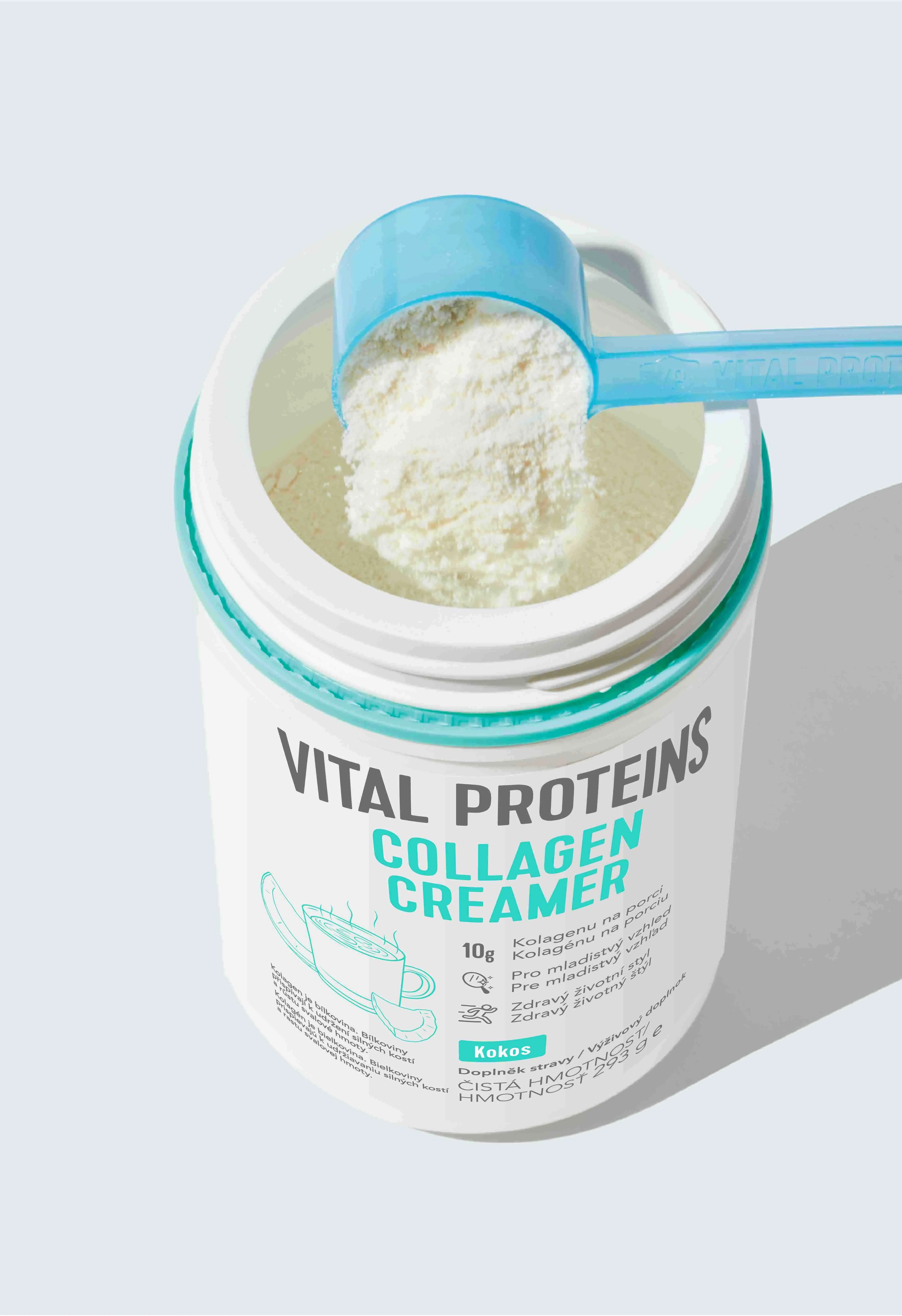Vital Proteins Collagen Creamer Kokos kolagén v prášku 293g 1×293 g, dochucovadlo do kávy