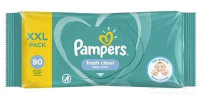 Pampers Wipes Fresh clean 1×80 ks, vlhčené obrúsky