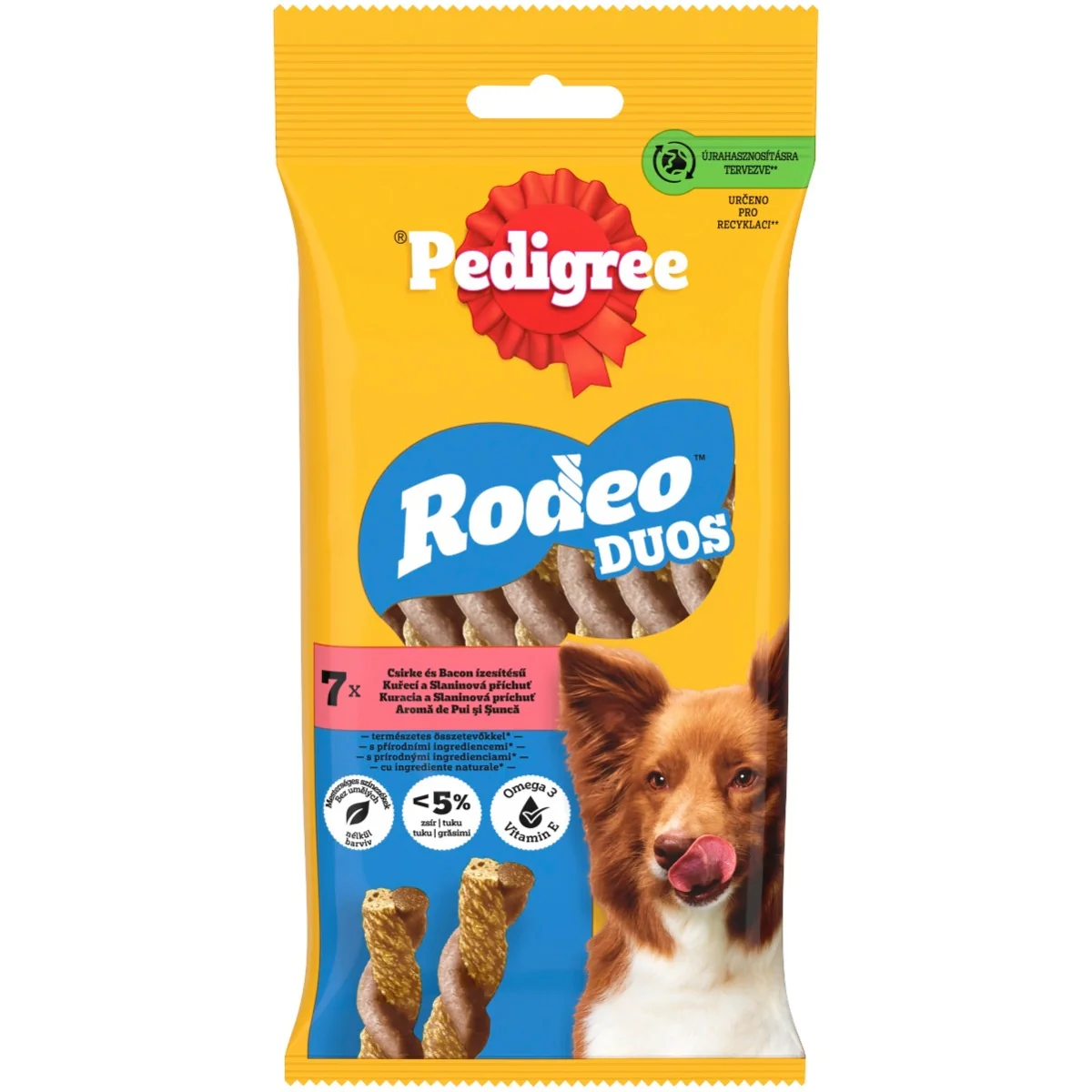 PEDIGREE pochúťka Rodeo Duo s Kuracím a slaninou 123g 1×123 g, pochúťka pre psy