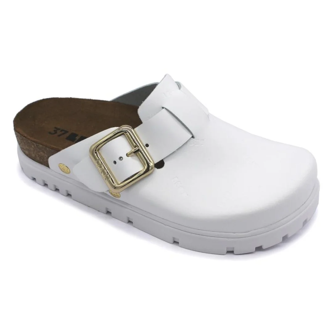 Leon 6000 Dámska zdravotná korková obuv uzavretá 40 - 25,5cm, biela, 3,5 cm