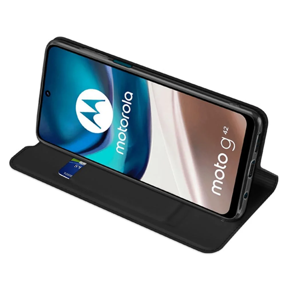 Knižkové puzdro pre Motorola Moto G42 - Čierna Elegantná ochrana