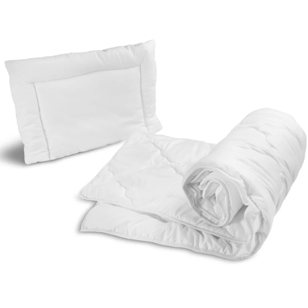 Detská 2D sada prikrývka a vankúš DELUXE do postieľky 120x90, 40x60cm - biela