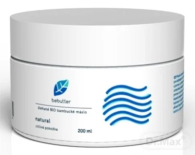 Bebutter šl.BIO bambucké maslo Natural 1×200 ml, krémový telový balzam, citlivá pokožka