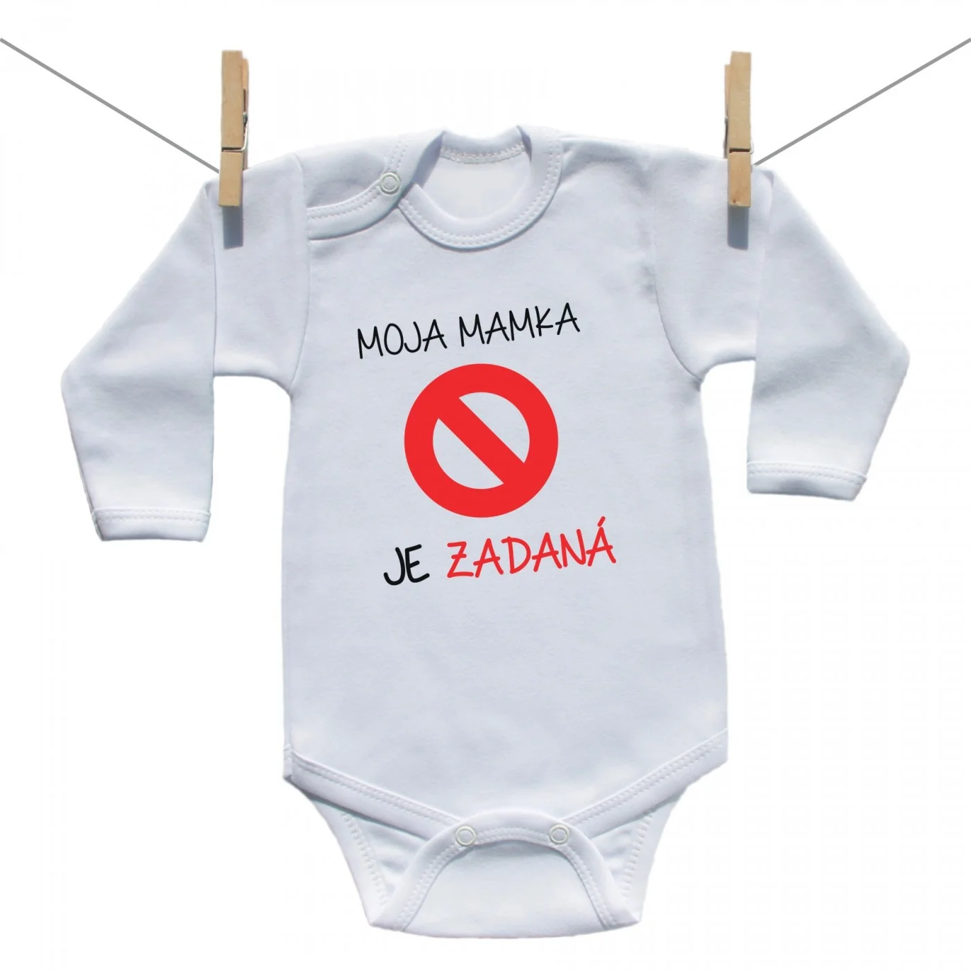 Boodyy Body s dlhým rukávom Moja mamka je zadaná Veľkosť: 80