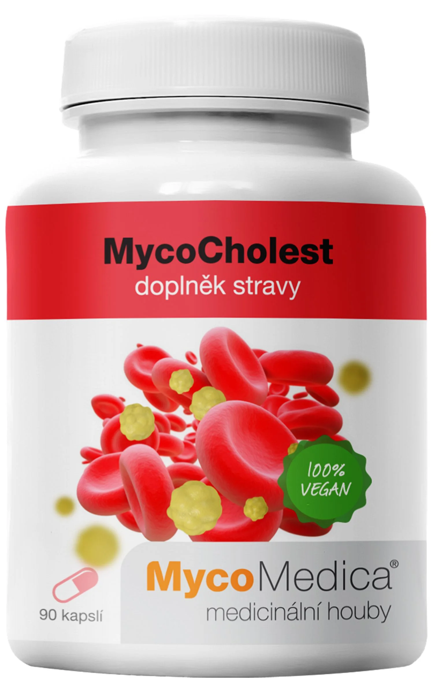 Mycomedica Mycocholest Vegan 500mg 120cps 1×120 cps, výživový doplnok